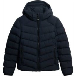 Superdry Veste Puffer Hooded Fuji Padded Eclipse Navy L Femme