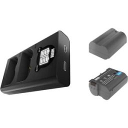 Newell Dl-usb 2 Batteries En-el15b Chargeur Double Grey One Size unisex