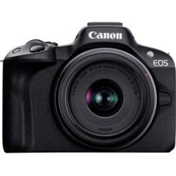 Canon EOS R50 Kit + RF-S 18-45 I Appareil photo reflex numérique avec RF-S 18-45 mm noir vidéo 4K, sabot pour flash, écran pivotable, écran tactile