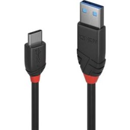 LINDY Câble USB USB 3.2 Gen1 USB-C® mâle, USB-A mâle 0.50 m noir 36915
