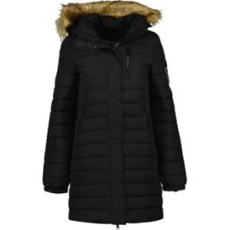Superdry Veste Puffer Fuji Mid Length Black S Femme