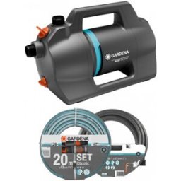 Gardena Silent 4100 Kit Pompe d'arrosage de surface + tuyau (4100 l/h / 500 W) 9051-20