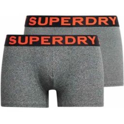 Superdry Boxers M3110461a Trunk 2 Unités Black Mega Grit/Gry Mrl Feeder S Homme