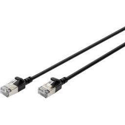 Digitus DK-1632-A-050S-BL RJ45 Câble réseau, câble patch CAT 6a F/FTP 5 m noir code couleur, blindé, multifilaire, avec manchon de protection contre les