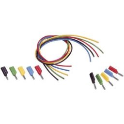 VOLTCRAFT MS-4041 Set de cordons de mesure Banane mâle 4 mm Banane mâle 4 mm 1.00 m noir, rouge, bleu, jaune, vert 1 set