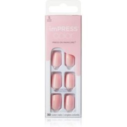 Kiss imPRESS Color Short Faux ongles auto-adhésifs Pick Me Pink 30 pcs