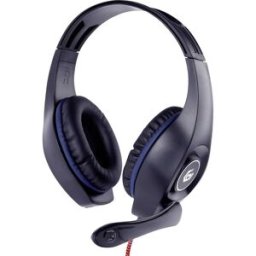 Gembird GHS-05-B Micro-casque supra-auriculaire filaire Stereo noir, bleu volume réglable Gaming