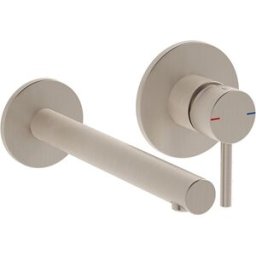 Kit d'installation encastrée VitrA Origin A4258134, saillie de 148 mm, 1 poignée, nickel brossé