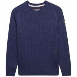 Superdry Pull Slouchy Cable Soft Navy XS Femme