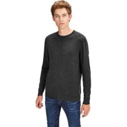 Jack & Jones Pull Essential Basic Knitted Dark Grey Melange 2XL Homme