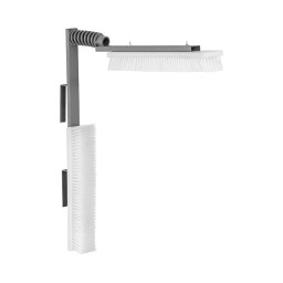 Brosse à vache - 2 têtes de 50 x 10 cm - pour l'intérieur et l'extérieur - avec ressort