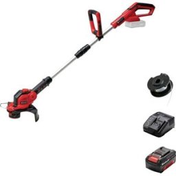 Einhell GE-CT 18/28 Li Set sans fil Coupe-bordures sans fil avec batterie, guidon réglable, avec chargeur, avec accessoires, poignée souple 18 V 4.0 Ah Largeur