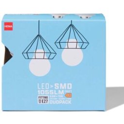 HEMA Poire Led Smd E27 6,5W 1055lm - 2 Pièces