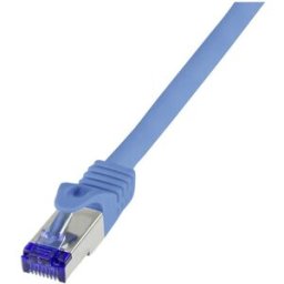LogiLink C6A116S RJ45 Câble USB CAT 6a S/FTP 20.00 m bleu 1 pc(s)