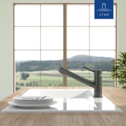 Villeroy und Boch Robinet de cuisine Villeroy et Boch Como Window 92570005 14,8 l/min, réversible, acier inoxydable anthracite