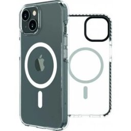 Muvit For Change Coque De Téléphone Recycletek Magsafe Shockproof 3m Iphone 14 Silicone Clear / Black One Size unisex