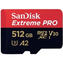 SanDisk Extreme Pro - Flash-Speicherkarte (microSDXC-an-SD-Adapter inbegriffen) Carte microSDXC 512 GB Class 10, UHS-I, v30 Video Speed Class
