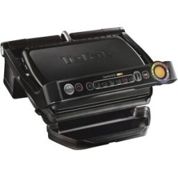 Tefal GC7128 OptiGrill+ Schwarz électrique, table Grill à contact fonction grill, revêtement anti-adhésif, voyant lumineux noir