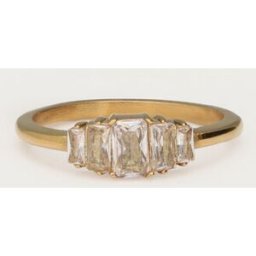 Bague Midnight carrée avec strass My Jewellery Doré 16 femme