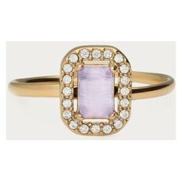 Bague vintage carrée lavande My Jewellery Bleu clair/Doré One size femme