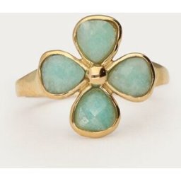 Bague Botanical avec trèfle bleu clair My Jewellery Bleu clair/Doré 15 femme
