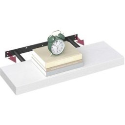 VASAGLE Étagère Murale pour Cadres Photo Salon Bureau Cuisine, Blanc Neige / 60L cm
