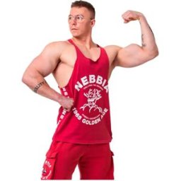 Nebbia T-shirt Sans Manches Washed Muscle Back Stringer Golden Age 791 Red 2XL