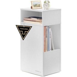 SONGMICS HOME Table de chevet avec tiroir et compartiments ouverts, 1