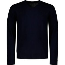 FaÇonnable Pull à Col En V Merino Marine Blue XL Homme