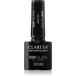 Claresa UV/LED Top Glass No Wipe vernis de protection gel pour une brillance sans résidu collant 5 g