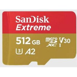 SanDisk Extreme - Flash-Speicherkarte (microSDXC-an-SD-Adapter inbegriffen) Carte microSDHC 512 GB Class 10 UHS-I résistance aux chocs, étanche