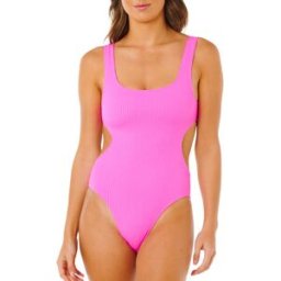 Rip Curl - Maillot de bain une pièce ajouré - RC X SC Swimsuit Super Pink pour Femme - Rose