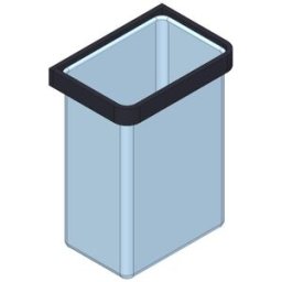 Giese GmbH Panier à serviettes Giese pour invités 40520-14 avec insert en tissu, bleu clair, noir mat