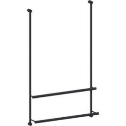 Giese GmbH Porte-serviettes Giese Server 30860-14 pour douches en verre, noir mat