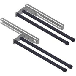 Giese GmbH Porte-serviettes Giese 91315-14 double extensible, 380 à 560 mm, noir mat