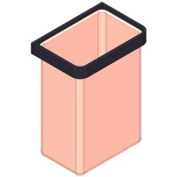 Giese GmbH Panier à serviettes Giese 40530-14 avec insert en tissu, rose, noir mat
