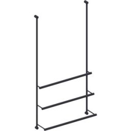 Giese GmbH Porte-serviettes Giese Server 30856-14 pour douches en verre, noir mat