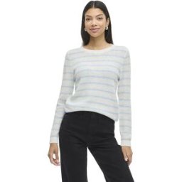 Vila Pull Dalo White Alyssum / Stripes Nantucket Breeze L Femme