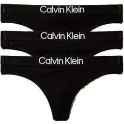Calvin Klein String Lv00qd5397 3 Unités Black / Black / Black M Femme