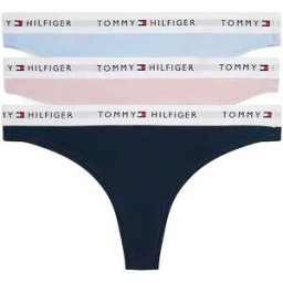 Tommy Hilfiger String Uw0uw05530 3 Unités Navy / Breezy Orchid / Sweet Blue L Femme