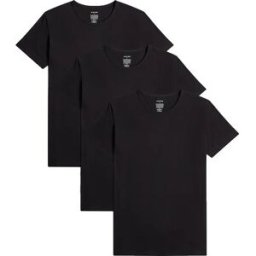 G-star Couche De Base à Manches Courtes D29456-01 3 Unités Black L Homme