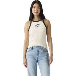 Levi´s ® T-shirt Sans Manches Essential Racer Archival Boots Sugar Swizzle / Pirate Black L Femme
