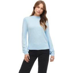 Vila Pull Ril Turtle Balloon Nantucket Breeze / Light Melange M Femme