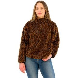 Levi´s ® Sweat à Demi-zip Gemma Annessa Leopard Anthracite Night XS Femme
