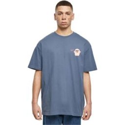 Mc Clothes T-shirt à Manches Courtes Halloween Boo Ghost Vintage Blue 2XL Homme