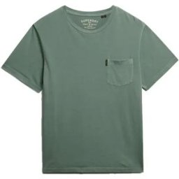 Superdry T-shirt à Manches Courtes Classic Essential Pocket Lily Pad Green M Homme
