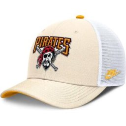 Nike Casquette De Camionneur Mlb Dri-fit Rise Structured Pittsburgh Pirates Natural / Sundown / White M-L unisex