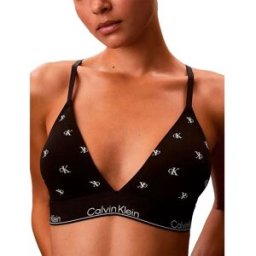 Calvin Klein Soutien-gorge Lv00qf8498 Triangle Diamond Logo Black S Femme