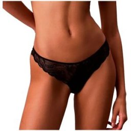 Calvin Klein String 000qf8093e Black L Femme