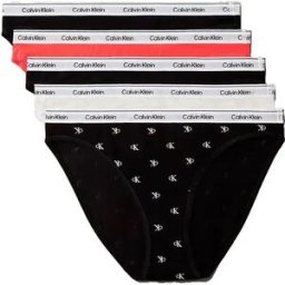 Calvin Klein Culotte 000qd5208e 5 Unités Black / Black / Snow Heather / Punch P S Femme
